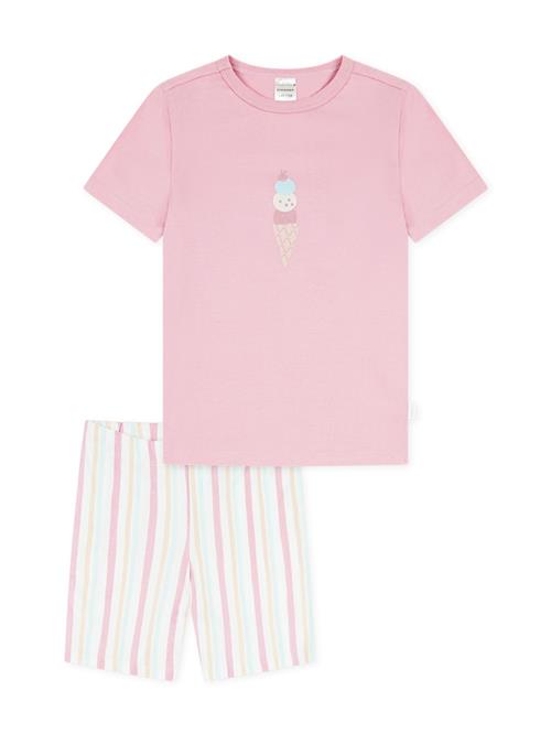 SCHIESSER Nattøj 'Girls World'  beige / lyseblå / lys pink / hvid