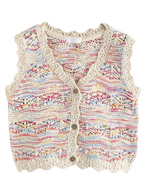 Next Cardigan  creme / lyseblå / mørkegul / mørk pink