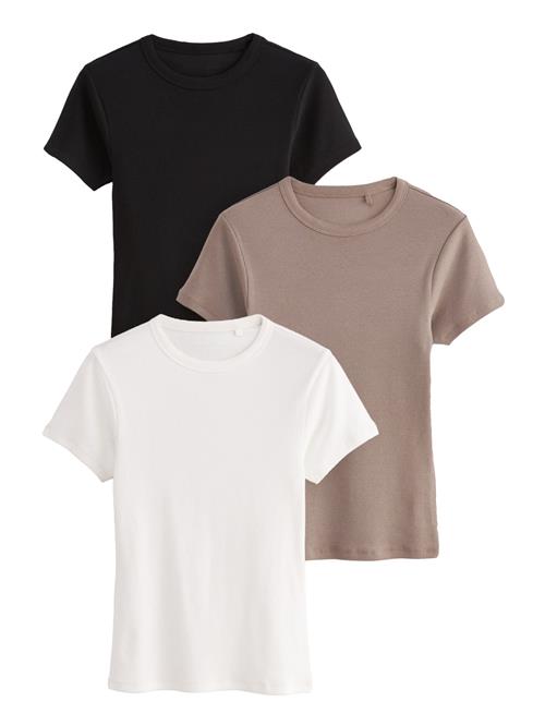 The Set Shirts  taupe / sort / hvid
