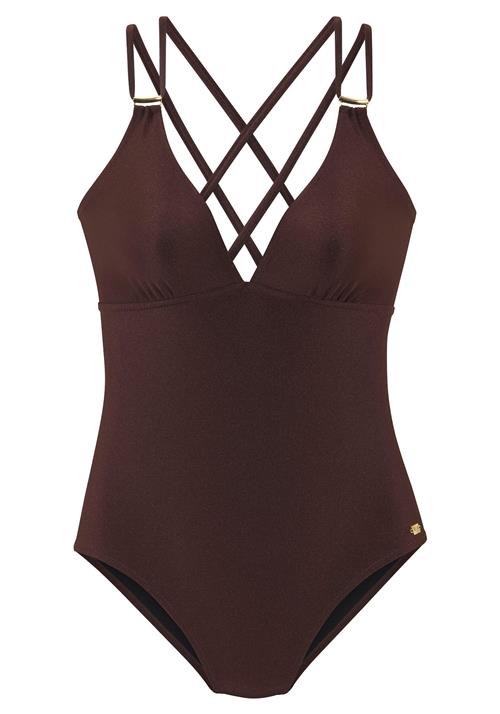 JETTE Badedragt  mørkebrun