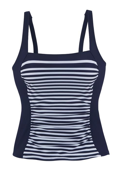 LASCANA Tankini-overdel  marin / hvid