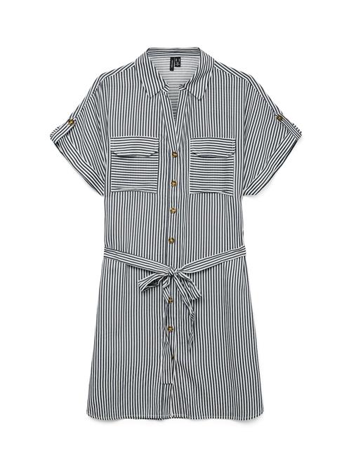 VERO MODA Blusekjole 'VMBumpy'  blå / hvid