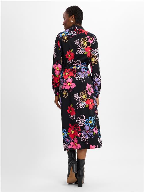 NÜMPH Blusekjole 'Nuhallie'  lavendel / lys pink / knaldrød / sort