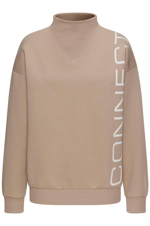 FRENCH CONNECTION Sweatshirt  lysebrun / hvid