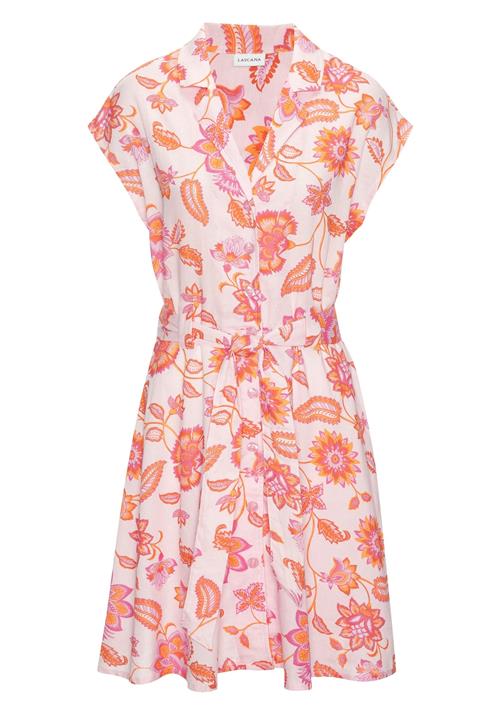 LASCANA Blusekjole  orange / pastelpink / rød