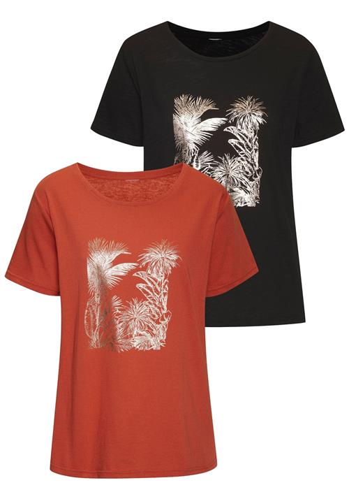 VIVANCE Shirts  taupe / abrikos / sølv