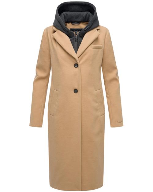 NAVAHOO Overgangsfrakke 'Kekstraum 14'  cappuccino / mørkegrå