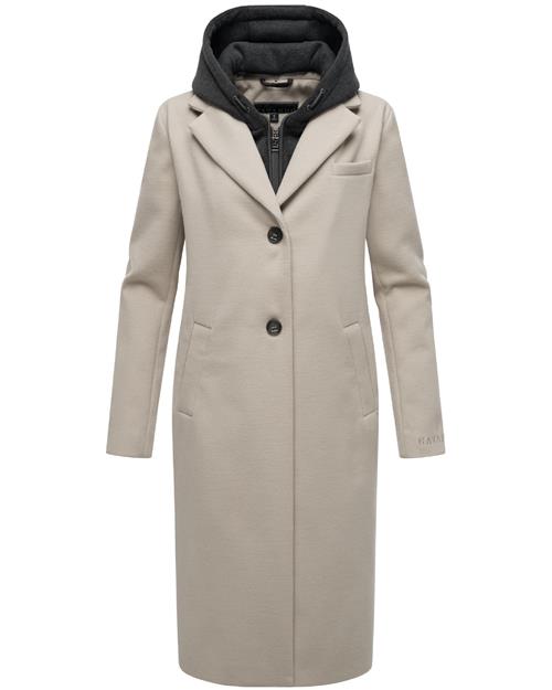 NAVAHOO Overgangsfrakke 'Kekstraum 14'  sand / mørkegrå