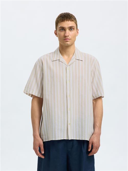 SELECTED Skjorte  beige / hvid
