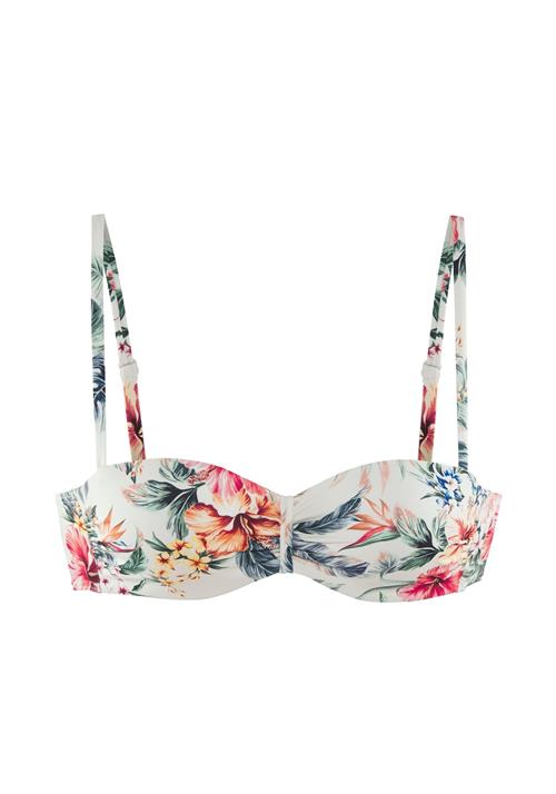 LASCANA Bikinioverdel  creme / mørkegrøn / orange / pink