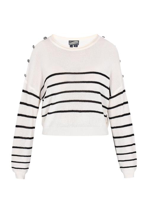 DreiMaster Vintage Pullover  sort / offwhite