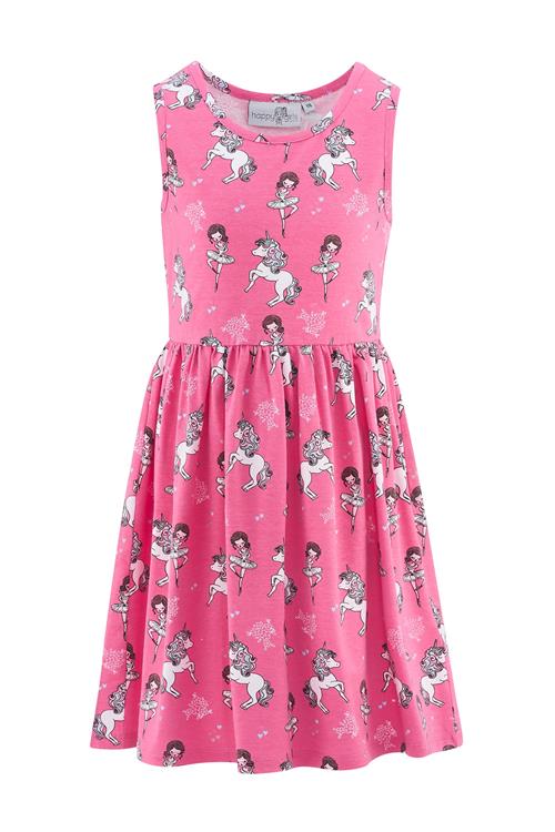 happy girls Kjole  dueblå / pink / sort / hvid