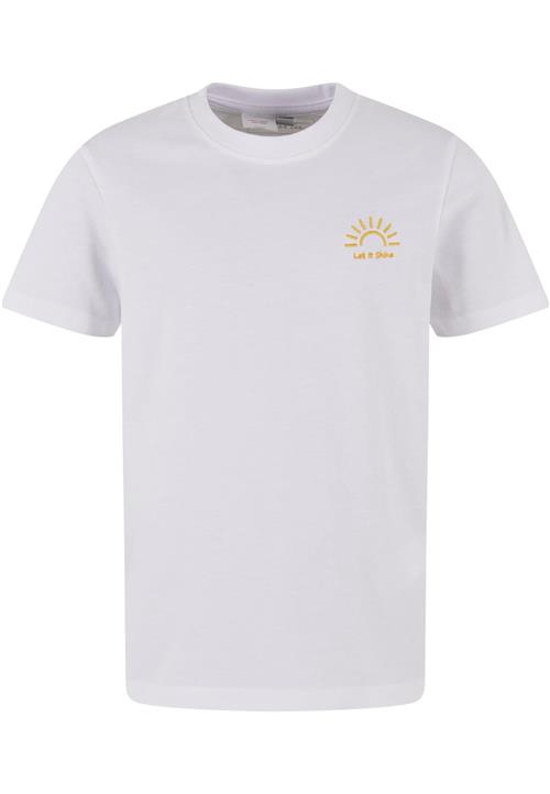 Mister Tee Shirts 'Let It Shine Sun'  orange / hvid