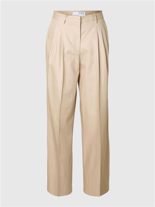 SELECTED Bukser med fals  beige