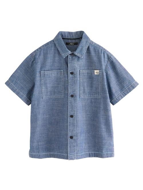Next Skjorte 'Kurzärmelig Chambray'  blå