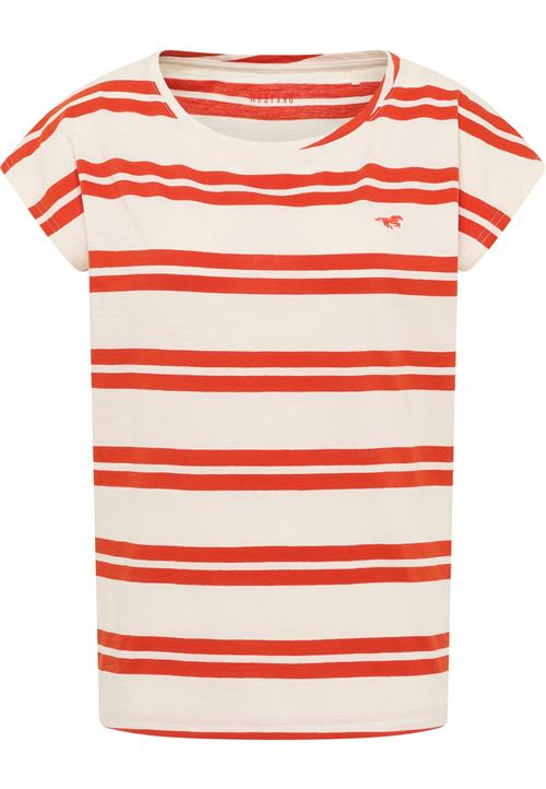 MUSTANG Shirts 'Lesley'  cranberry / hvid