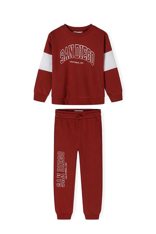 MINOTI Joggingdragt  rød / hvid