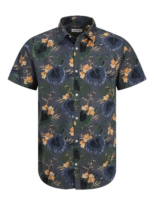 JACK & JONES Skjorte  blå / gul / grå