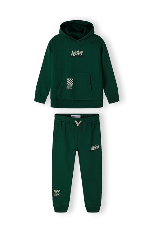 MINOTI Joggingdragt  mørkegrøn / hvid