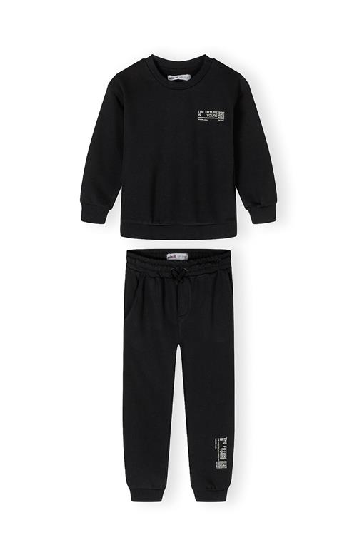 MINOTI Joggingdragt  sort / hvid