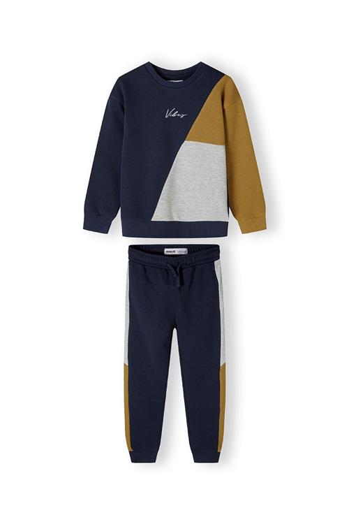 MINOTI Joggingdragt  mørkeblå / lysegrå / grøn