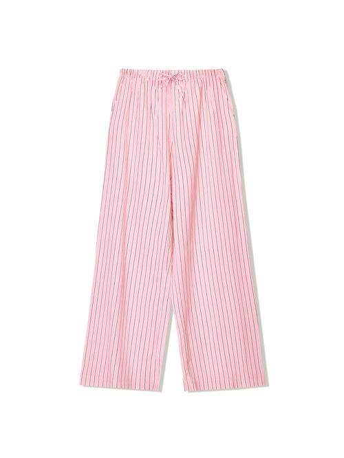 Bershka Bukser  pink / rød / hvid