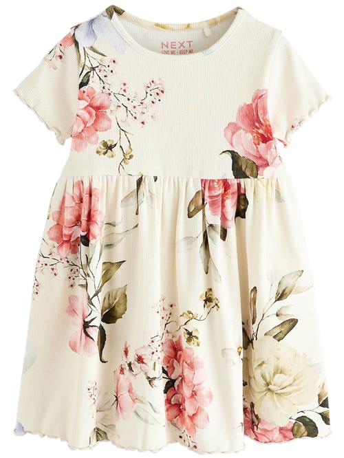 Next Kjole  lysebeige / oliven / magenta / pastelpink