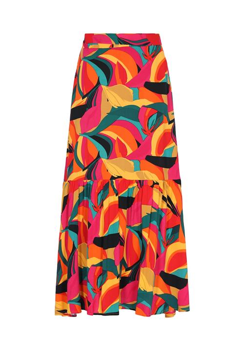 IZIA Nederdel 'Fashion Look'  blå / mørkegul / petroleum / pink