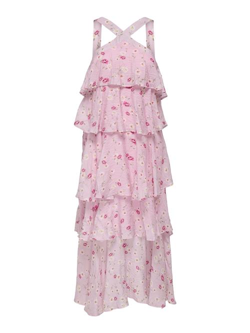 ONLY Kjole 'Cinderella'  grøn / pink / eosin / hvid