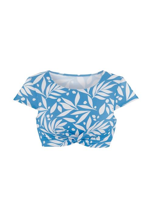 LASCANA ACTIVE Sportsbikinioverdel  himmelblå / hvid