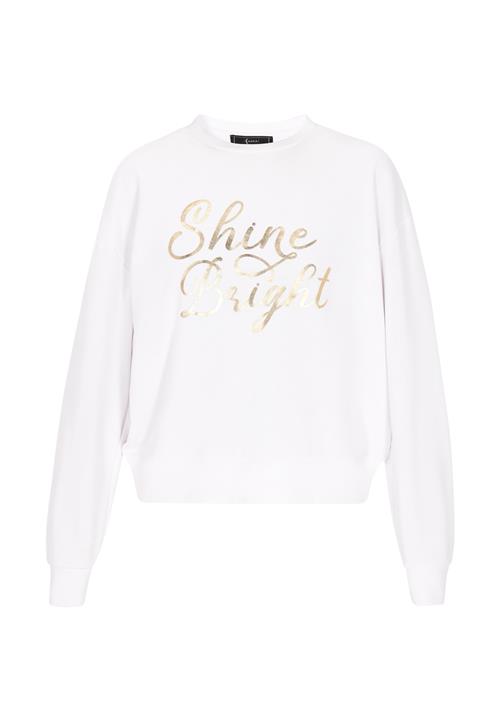 faina Sweatshirt 'Fashion Look'  guld / hvid