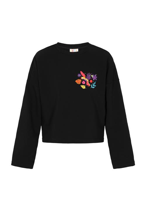 IZIA Sweatshirt 'Boho'  azur / gul / lilla / sort