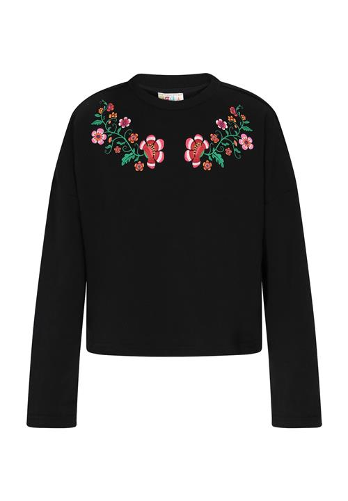 IZIA Sweatshirt 'Boho'  gul / grøn / lyserød / sort