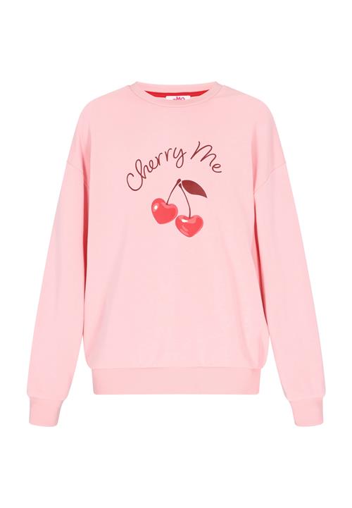 MYMO Sweatshirt 'Comfy'  lyserød / burgunder / kirsebærsrød / hvid