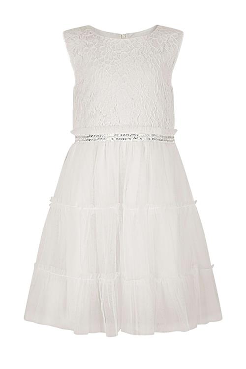 happy girls Kjole  sølvgrå / hvid