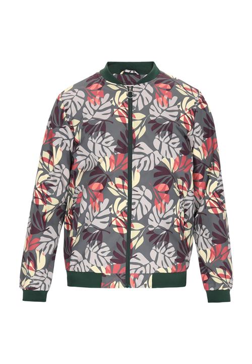 MO Overgangsjakke  pastelgul / grå / mørkegrå / rød