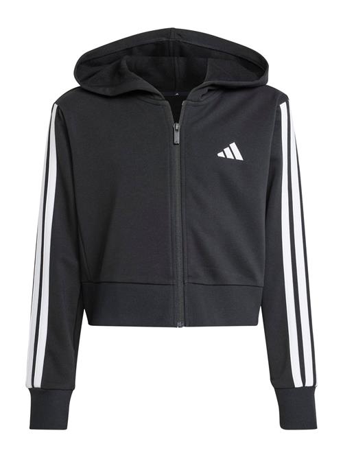 ADIDAS SPORTSWEAR Sportssweatjakke 'Essentials'  sort / hvid