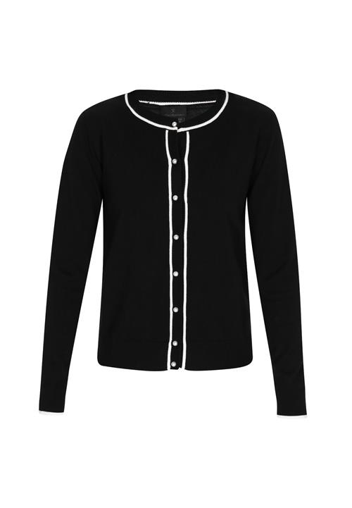 DreiMaster Klassik Cardigan 'Classic Look'  sort / hvid