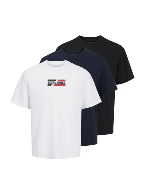 JACK & JONES Bluser & t-shirts 'JJECorp'  navy / sort / hvid