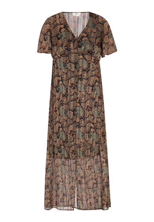 usha FESTIVAL Blusekjole 'Spring Summer'  turkis / rustbrun / cappuccino / sort