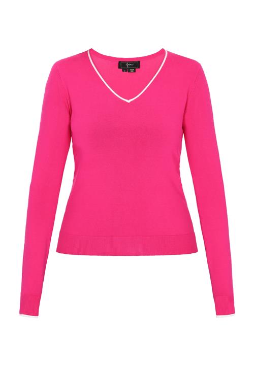 faina Pullover  fuchsia / hvid