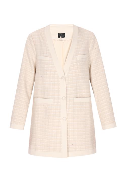 DreiMaster Klassik Overgangsfrakke 'Classic Look'  beige / hvid