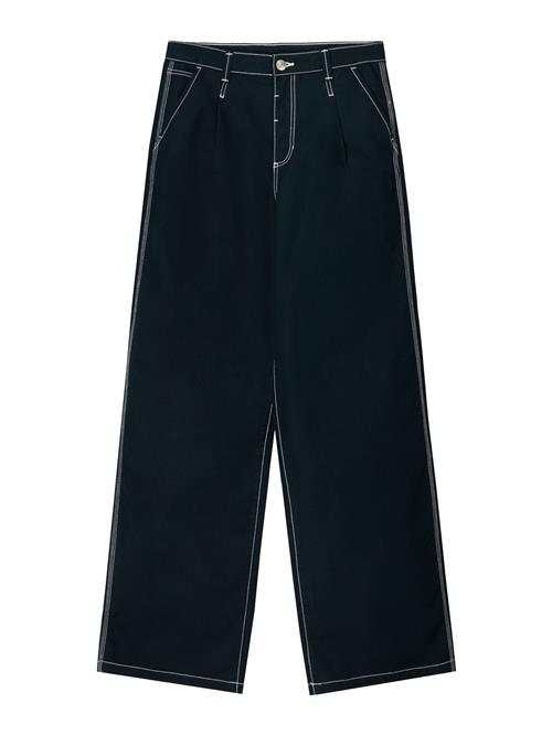 Bershka Bukser  navy / hvid