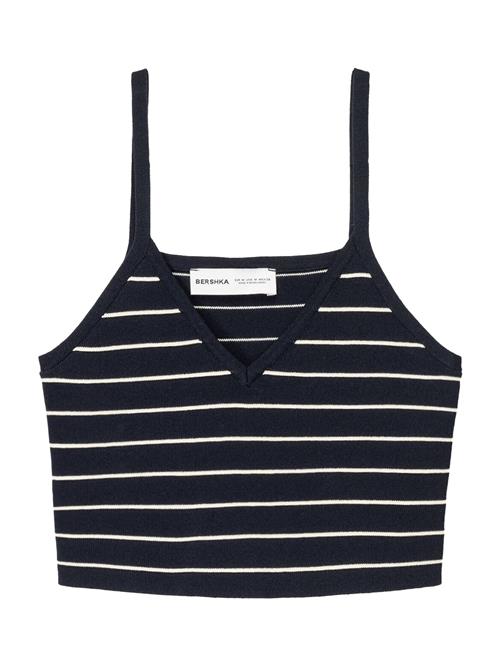 Bershka Overdel  blå / hvid