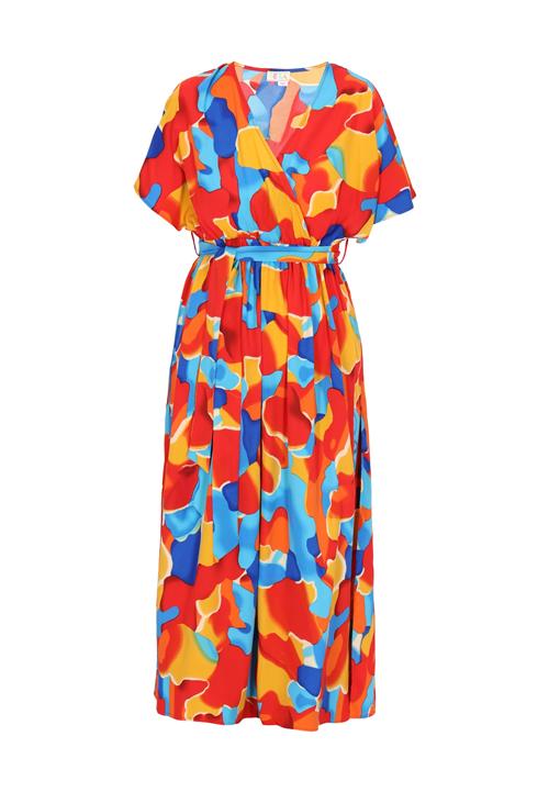 IZIA Kjole 'Spring Summer'  blå / himmelblå / curry / rød