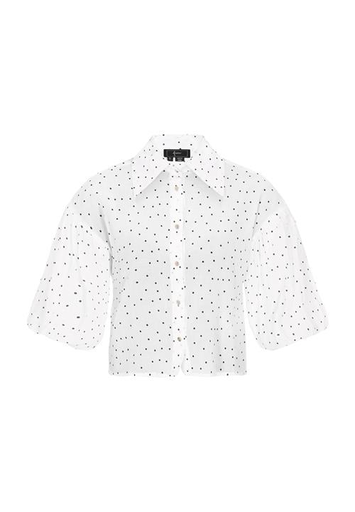 faina Bluse  sort / offwhite