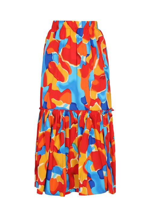 IZIA Nederdel  blå / mørkeblå / orange / lys rød