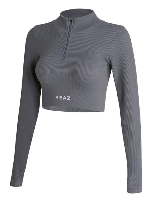 YEAZ Funktionsbluse 'Runway'  basalgrå / hvid