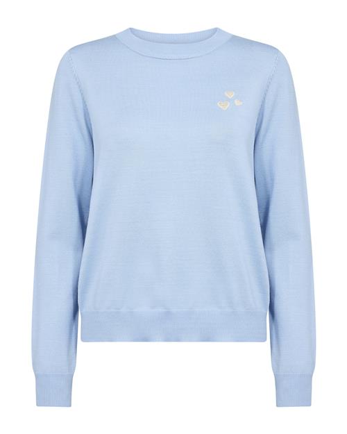 SAINT TROPEZ Pullover 'Valentina'  himmelblå / offwhite