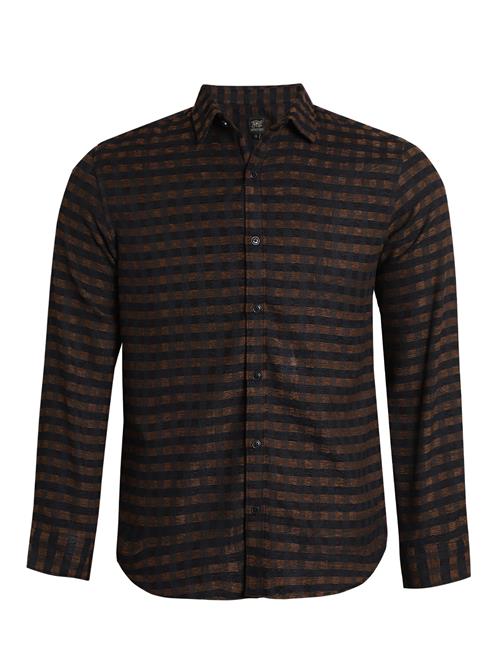 Campus Sutra Skjorte 'Teri'  brun / sort